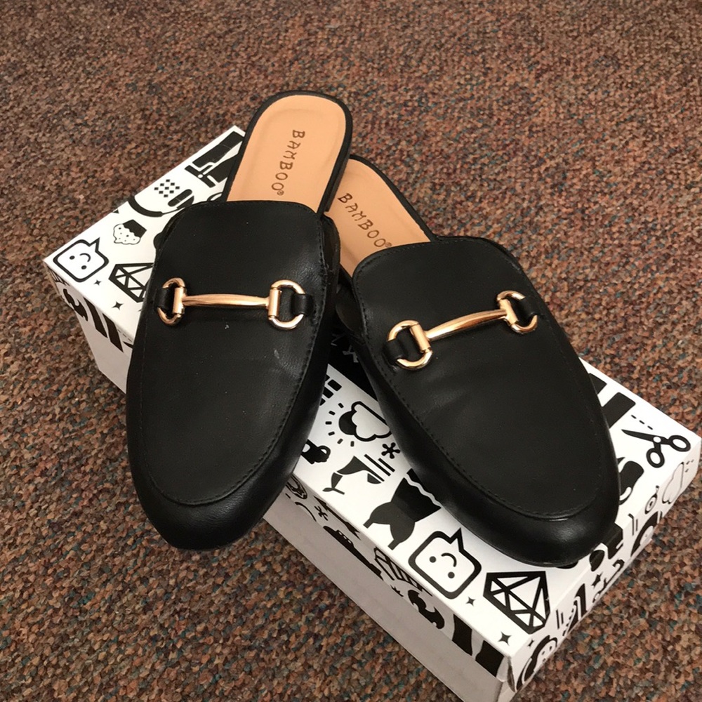 Black Buckle Loafers